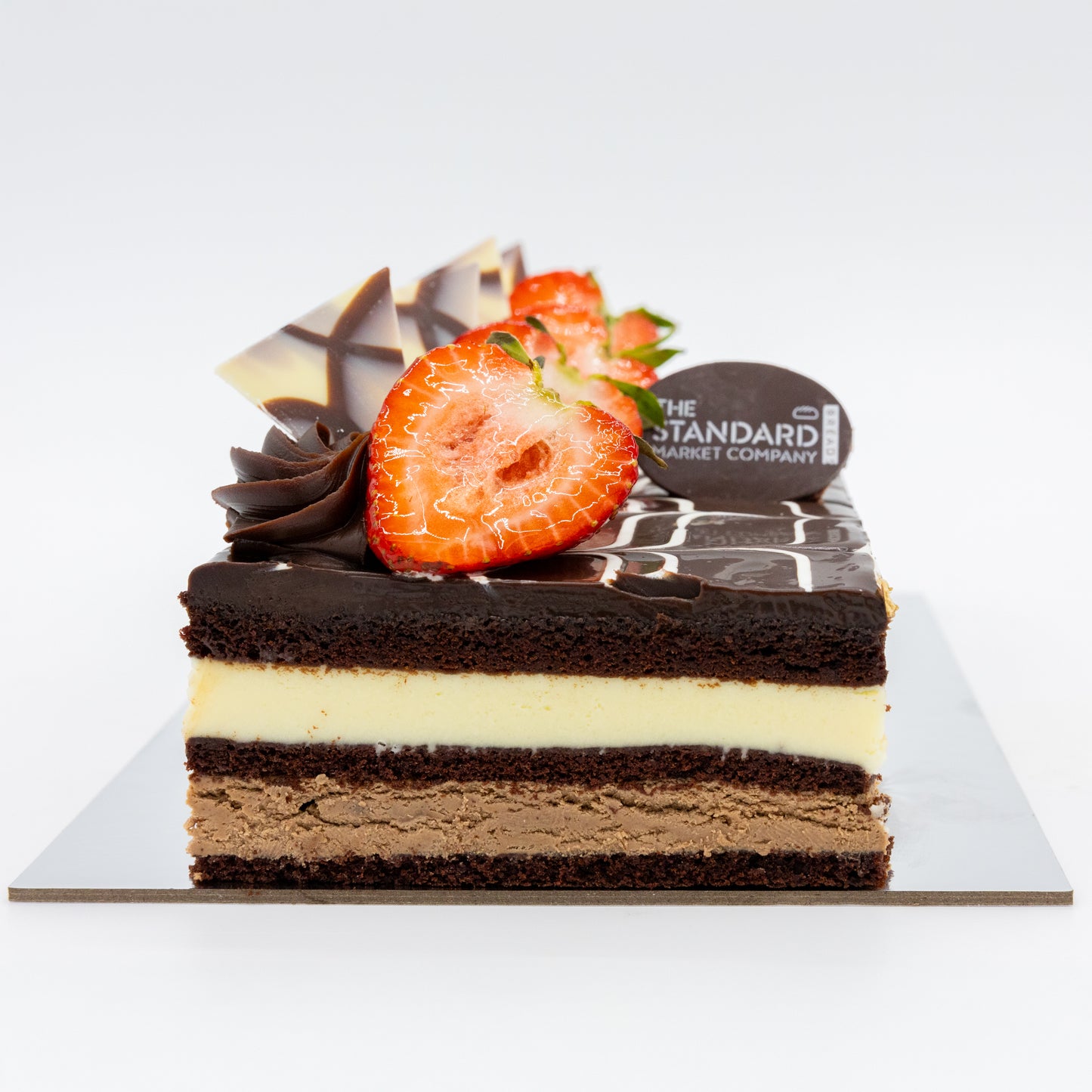 Tuxedo Triple Truffle Cake