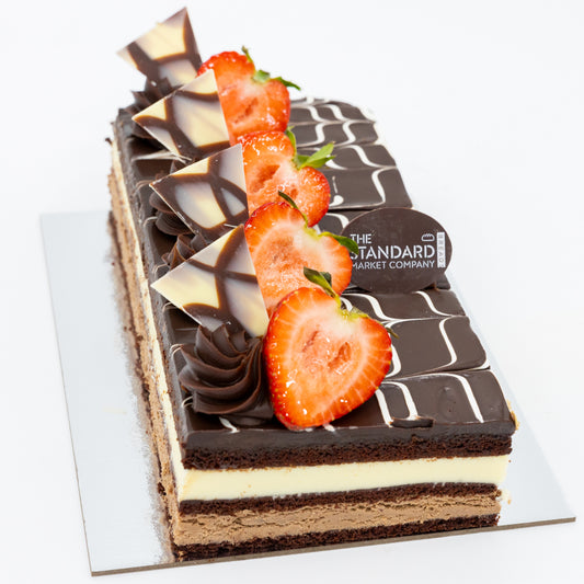 Tuxedo Triple Truffle Cake